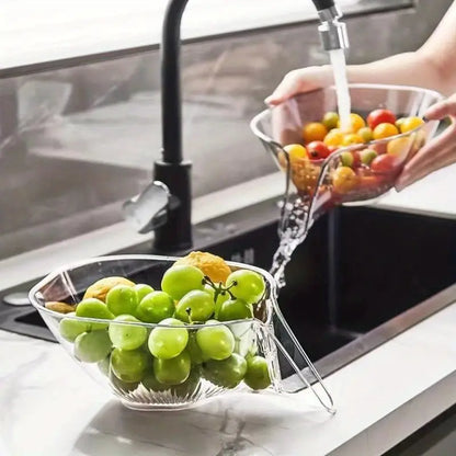 Panier Passoire Transparent Humide-Sèche pour Fruits , Légumes