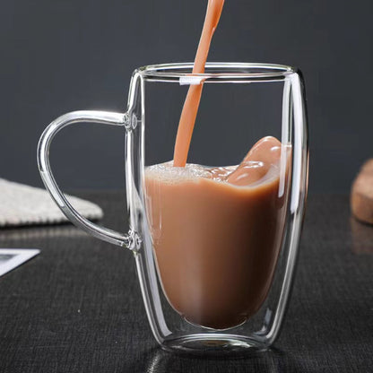 Tasses en Verre Transparent à Double Fond et Résistant à la Chaleur