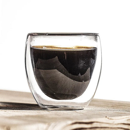 3 Tasses Isolées en Verre Borosilicate 250 ml – Design Élégant