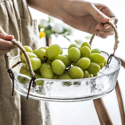 Bol de Service en Verre Transparent : Parfait pour les Repas Quotidiens et les Occasions Spéciales