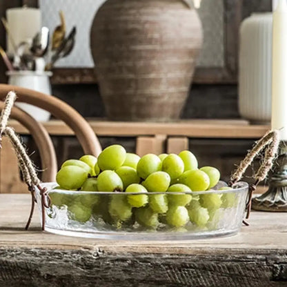 Bol de Service en Verre Transparent : Parfait pour les Repas Quotidiens et les Occasions Spéciales