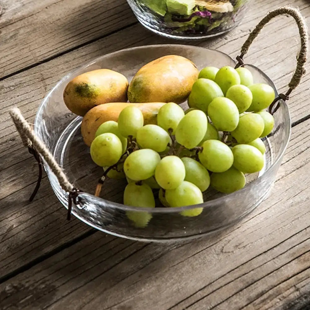 Bol de Service en Verre Transparent : Parfait pour les Repas Quotidiens et les Occasions Spéciales