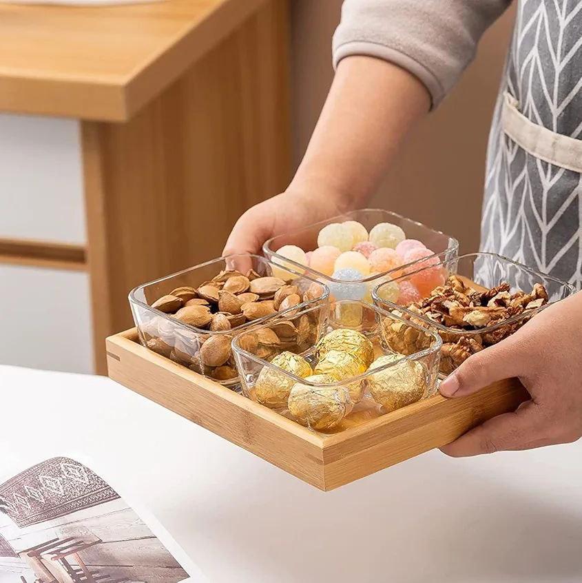 Assiette de Snacks en Verre sans Plomb avec Couvercle - Élégance et Sécurité