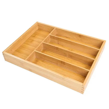 Boîte de rangement multifonction pour couteaux et fourchettes – Grande capacité en bois