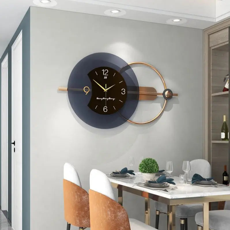 Horloge Murale de Luxe en Métal 3D – Design Moderne et Surdimensionné pour Salon