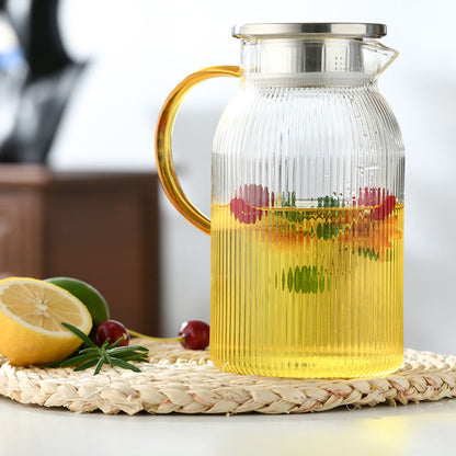 Pichet d'Eau Froide Créatif en Verre Borosilicaté - Capacité 1,6 L