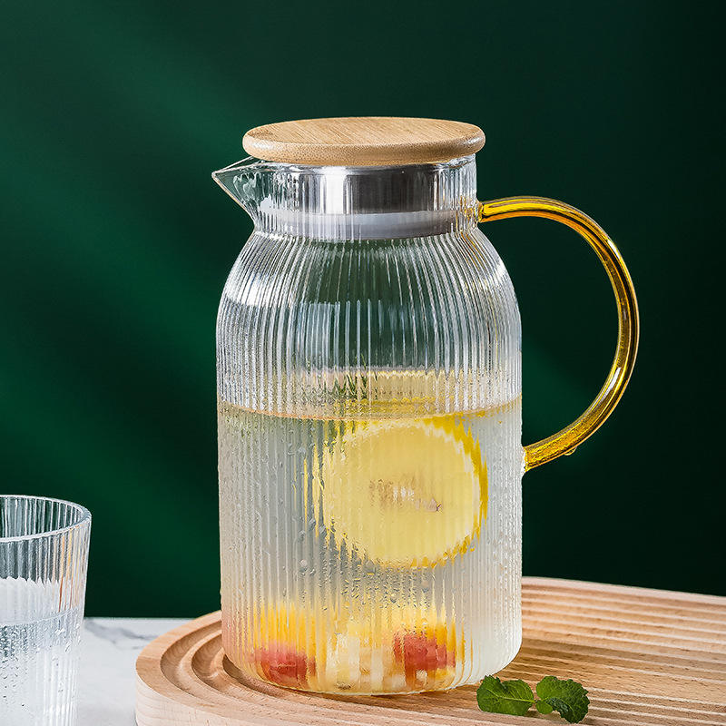 Pichet d'Eau Froide Créatif en Verre Borosilicaté - Capacité 1,6 L