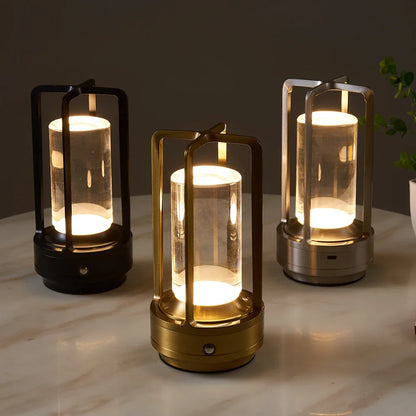 Lampe de Table LED Sans Fil : Style Industriel Haut de Gamme