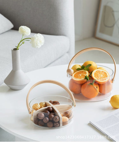 Panier à Fruits Transparent avec Poignée