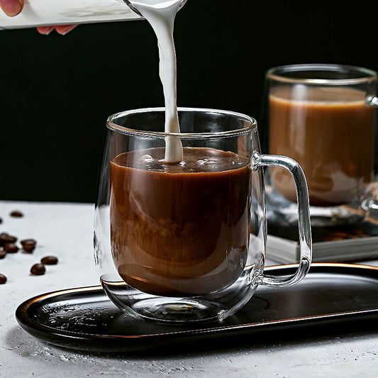 3 Tasse en Verre Borosilicaté à Double Paroi 250 ml