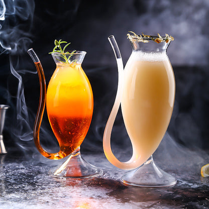 3 Verre à Cocktail Créatif avec Paille 190ML