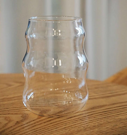 3 Tasses à Café Ronde en Verre Ondulée - Design Nordique Élégant pour, Gobelet Mignon avec Propriétés Thermiques