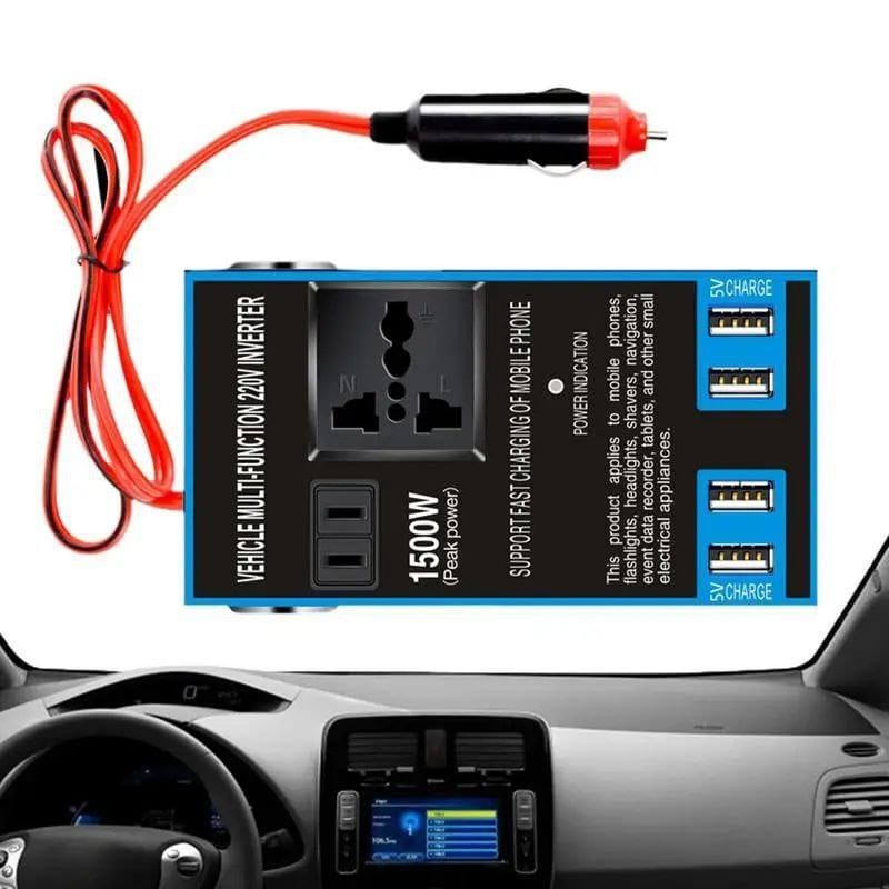 Onduleur 12V/24V à 220V avec USB - Convertisseur Intelligent pour Camping