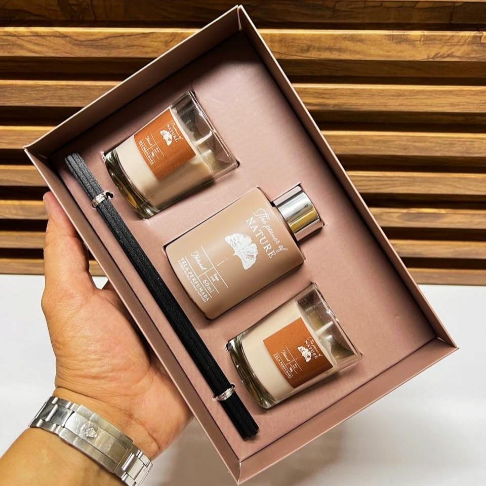 Coffret Luxe : Bougies et Diffuseur Senteur Élégante