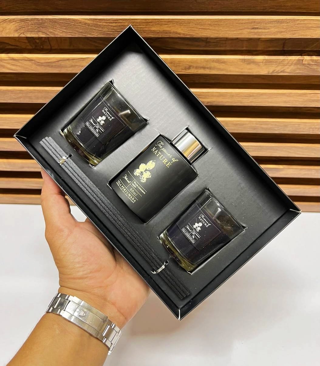 Coffret Luxe : Bougies et Diffuseur Senteur Élégante