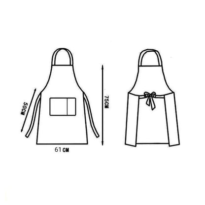 2 Tablier de cuisine domestique imperméable et résistant à l'huile