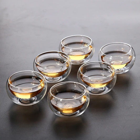 6 Tasses en Verre Isolé 50 ML