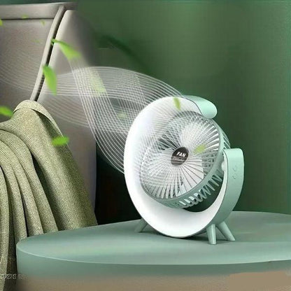 Ventilateur électrique circulaire coloré alimenté par chargement USB