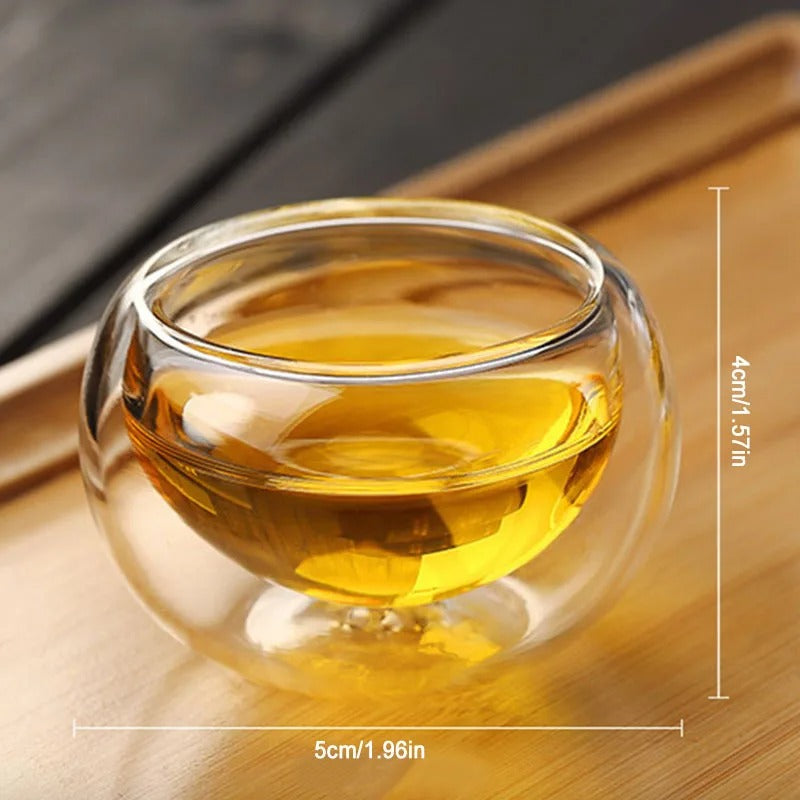 6 Tasses en Verre Isolé 50 ML