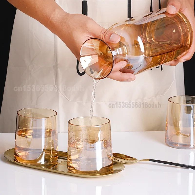 Carafe en verre Transparent, style nordique créatif (7 pièces)