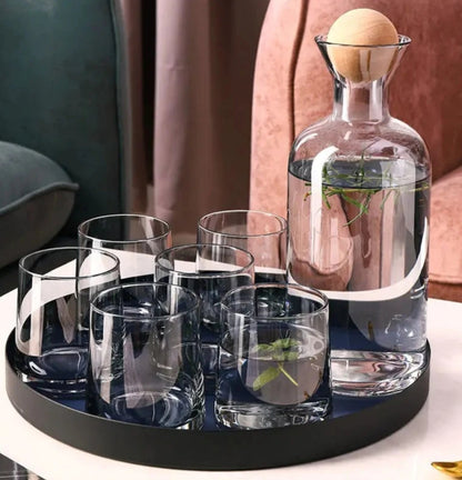 Carafe en verre Transparent, style nordique créatif (7 pièces)