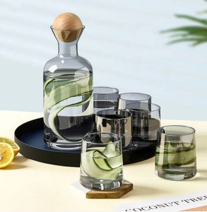 Carafe en verre Transparent, style nordique créatif (7 pièces)